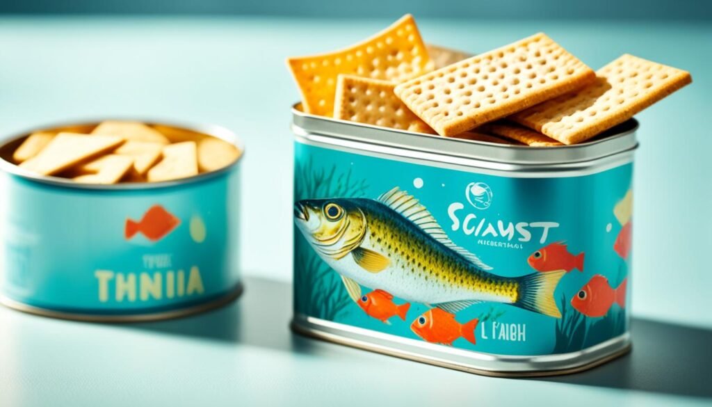 tinned fish and crackers